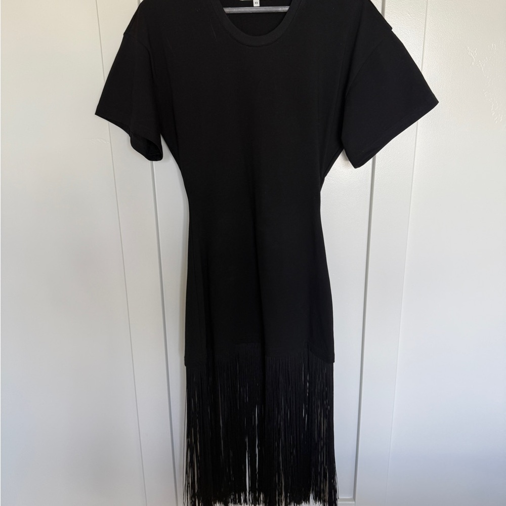 Elegant Black Fringe Dress